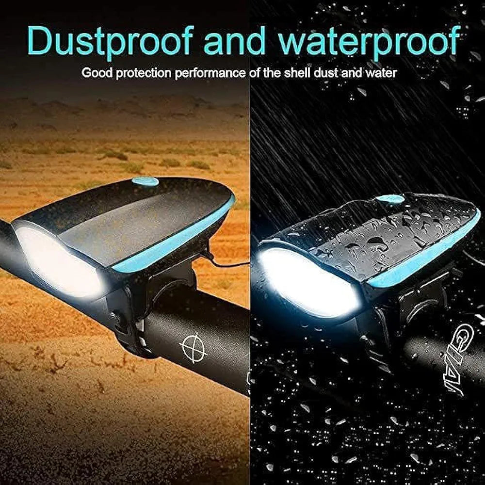 Bicycle LED Lamp Bike Light Electric Horn Cycling Headlight Handlebar Flashlight Bicycle