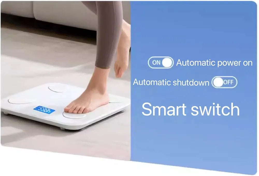 Weight Scale, 180 Kg Human body scale,LED Display,Tempered Glass,Body Fat Scale,Wireless Digital Bathroom Scale,2 Years Warranty.HY-5001 (white)