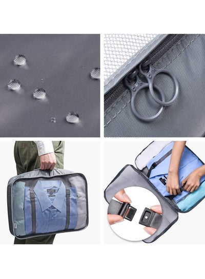 7 Piece Travel Luggage Packing Organizers Set with Toiletry Bag