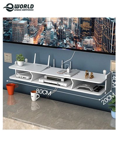Living room TV wall set-top box router storage rack decoration wall with WIFI hanger