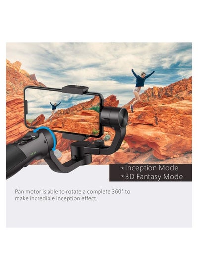 3 Axis Gimbal Stabilizer For Smartphone Vlog Youtuber Live Video Record With Selfie Stick Sport Inception Mode Face Object Tracking Motion Time Lapse