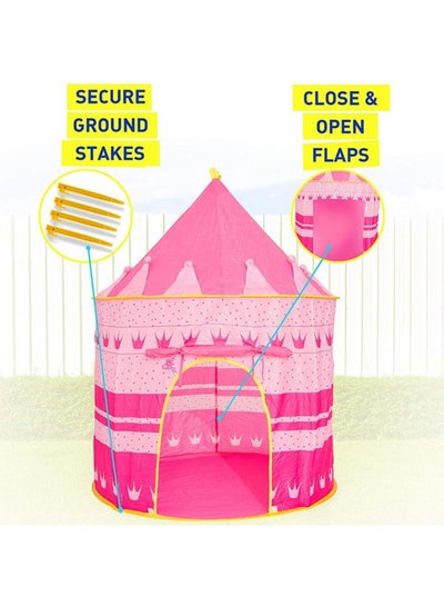 High-Quality, Portable And Foldable Castle Tent House For Toddlers, Pink 105x105x135cm