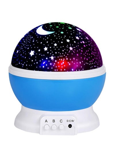 LED Star Moon Night Projector Lamp Blue/White/Black 13x15x15centimeter