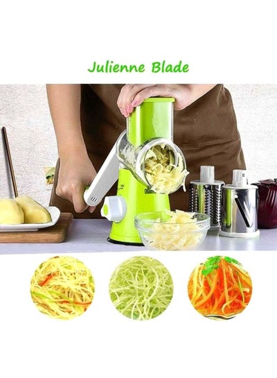 Manual Vegetable Cutter Green/White/Silver 26x11.5x24cm