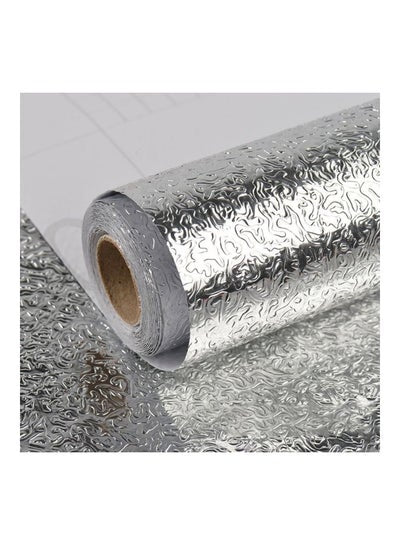ملصق حائط مقاوم للزيت فضي 40x100 ملليمتر