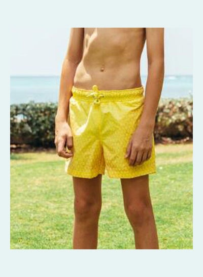 Color Changing Elastic Beach Shorts Yellow