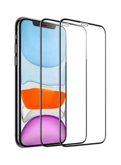 Caka Protector For Iphone 11 Screen Protector 3D Tempered Glass Ultra Slim Thin Full Coverage   Film Protection Bubble Free Clear Smooth For Iphone 11 (6.1 Inch)(2 Pack) Clear/black