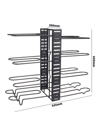 8-Tier Pot Rack Black