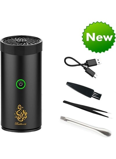 مبخرة USB من النوع C قابلة لإعادة الشحن باللون الأسود 14x6x6 سم