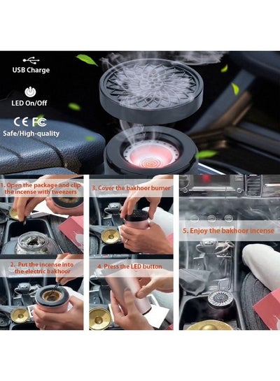 مبخرة USB من النوع C قابلة لإعادة الشحن باللون الأسود 14x6x6 سم