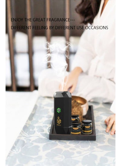 B16 مبخرة كهربائية ذكية قابلة لإعادة الشحن ومحمولة USB من النوع C قوة سوداء 13.6 × 5.3 سم