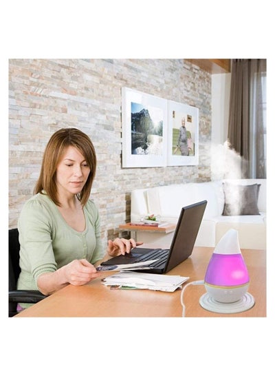 USB Car Humidifier, 250ml Mini Portable Air Purifier with 7 Colors LED Night Light, Quiet Operation, Adjustable Mist Modes for Travel Home Baby Office Car.