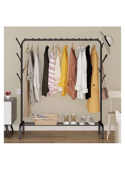 Single Pole 6 hooks Garment Clothes Hanger Organizer Freestanding Rack for Organizing Wardrobe