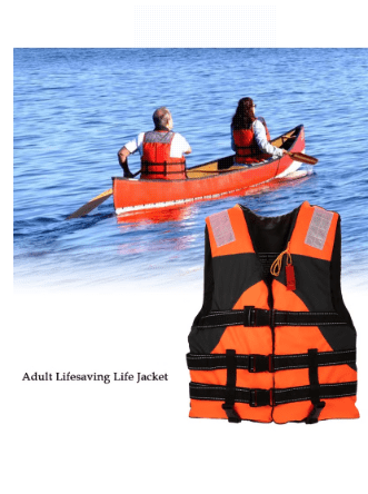 Adult Safety Life Jacket Survival Vest with Adjustable Straps and Whistle for Outdoor Water Sports Kayaking Boating Fishing Safety Jacket Vest