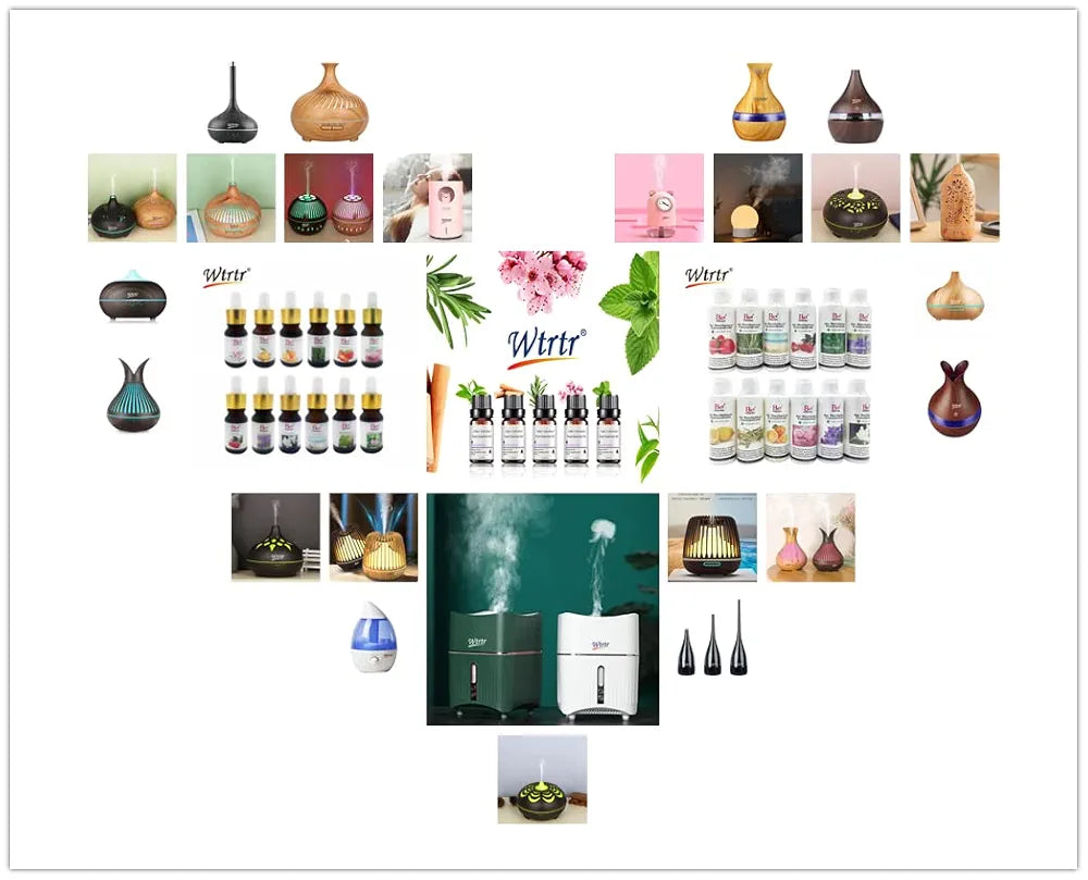 Cool Mist Humidifiers for Bedroom, Vase Design 2 Nozzle, Essential Oil Air Diffuser,Plant Humidifier Desktop Modern Room Decoration Man Woman Gift (Blue)