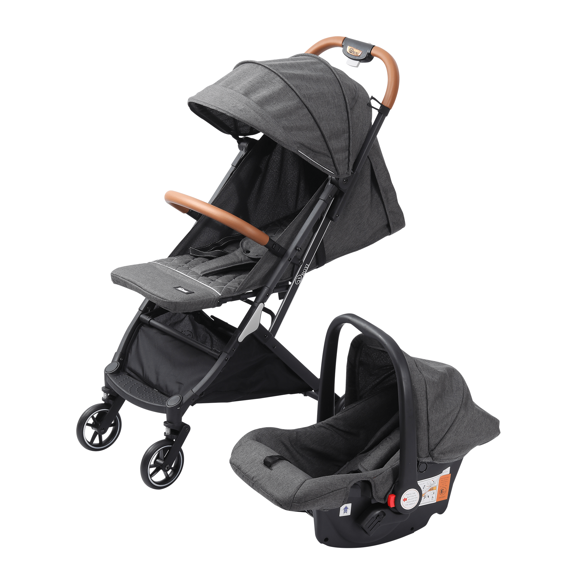 Hababy - نظام سفر Boyi - رمادي