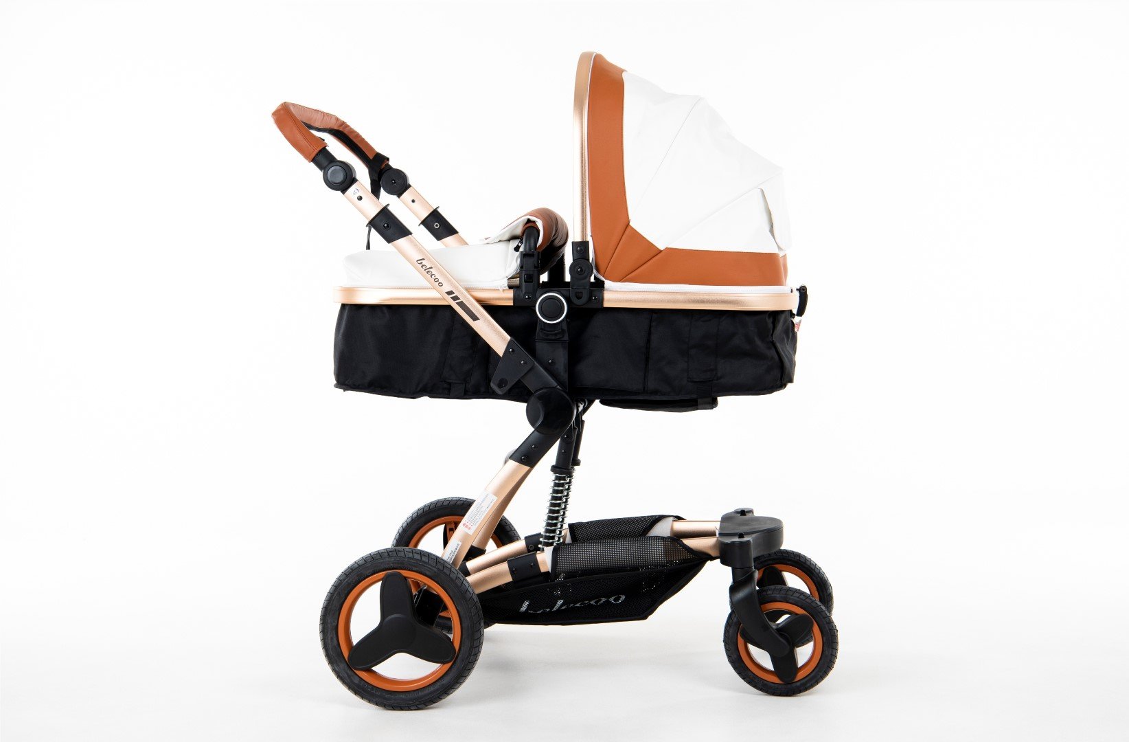 Belecoo 8 أبيض وبيج - نظام سفر فاخر 4 في 1