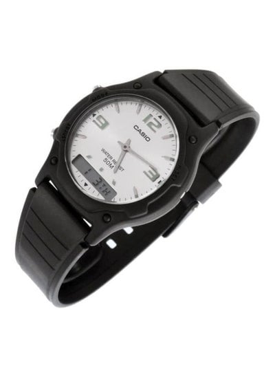 Men's Water Resistant Analog & Digital Watch AW-49HE-7AVUDF - 35 mm - Black - EMALL