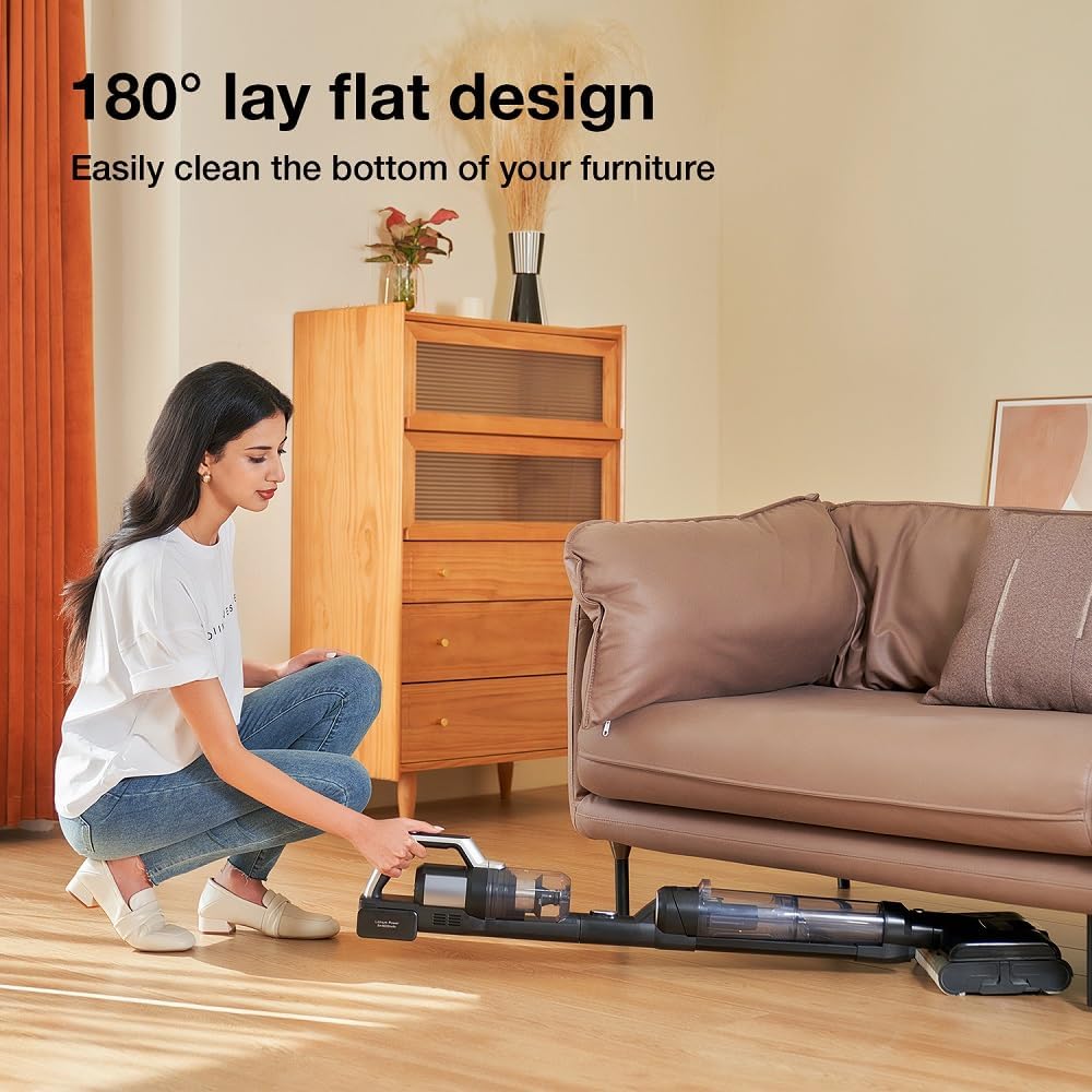 Jimmy PW11 Pro Wet and dry vacuum cleaner, 460 W/21 kPa, cordless vacuum cleaner with double brush roller, hot air drying, dust sensor, self-cleaning, automatic and manual water spray
