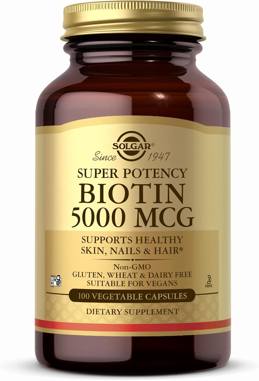 SOLGAR BIOTIN 5000MCG VEG CAPS 100S