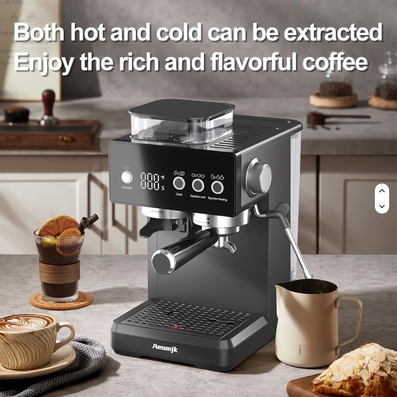Espresso Machine Coffee, Built-in Coffee Grinder,Commercial...