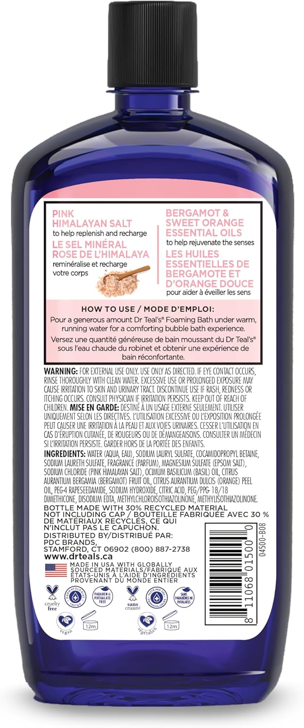 DR TEALS FOAMING BATH PINK HIMALAYAN 1000ML