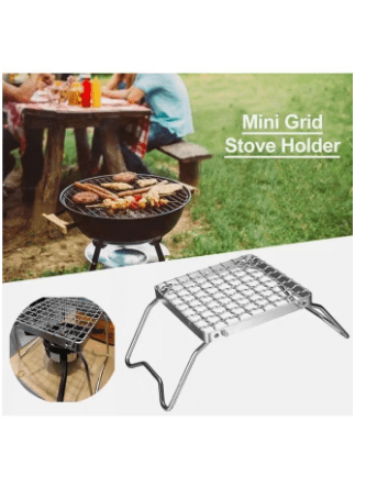 Foldable Bbq Rack BBQ Grill Foldable Barbecue Rack Stove Camping Grate Gas Stand Outdoor