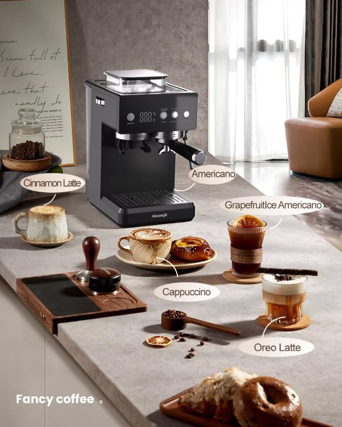 Espresso Machine Coffee, Built-in Coffee Grinder,Commercial...