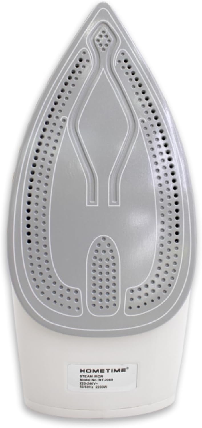 HOMETIME 2200W Steam Iron,Ceramic Coated Sole plate,1 Years Warranty.2069-R (Light Red)