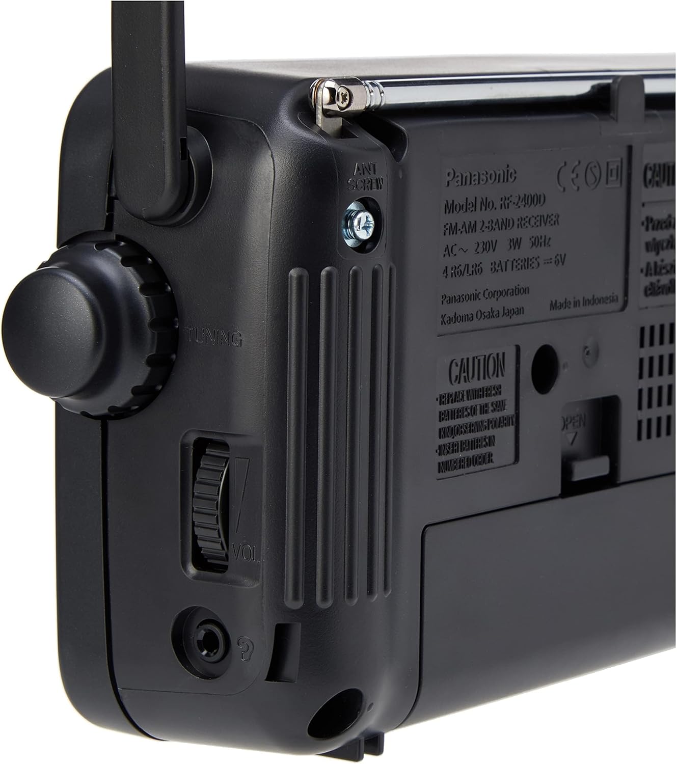 Portable FM/AM Radio With Tuner RF-2400D Black