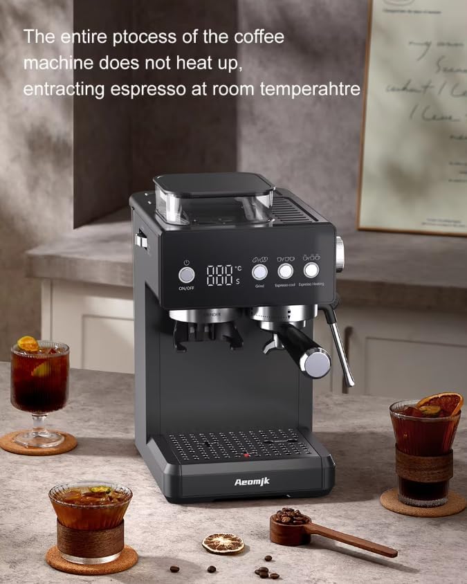 Espresso Machine Coffee, Built-in Coffee Grinder,Commercial...