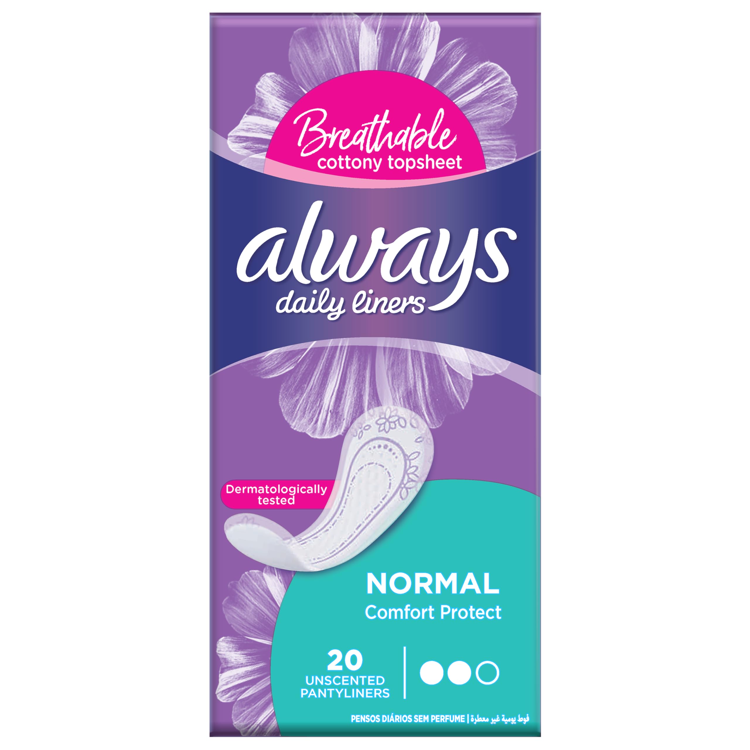 Always Daily Liners Normal Comf Protect Fresh 20S