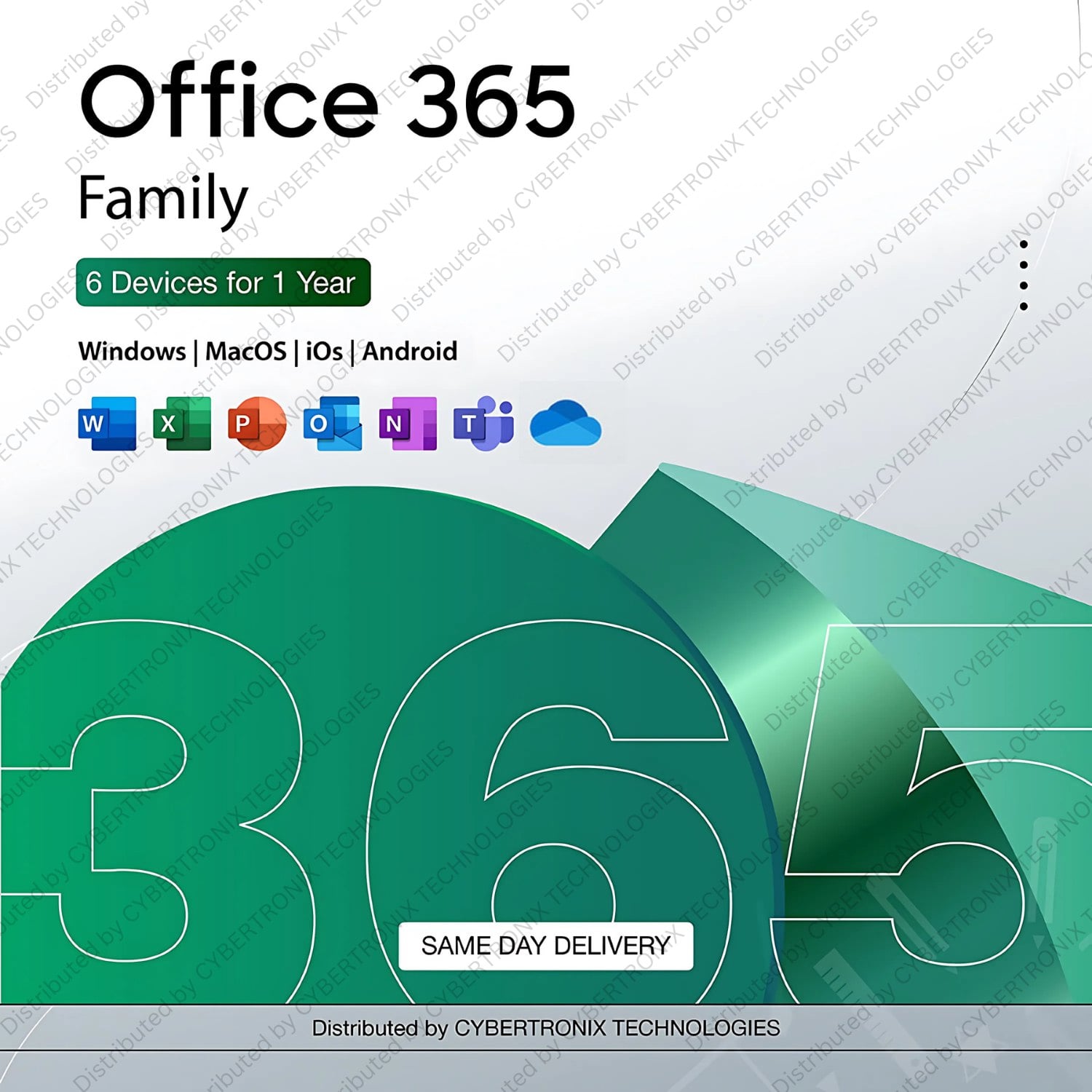 Microsoft Office 365 Family – 1 Year Subscription for 6 Devices | Wind