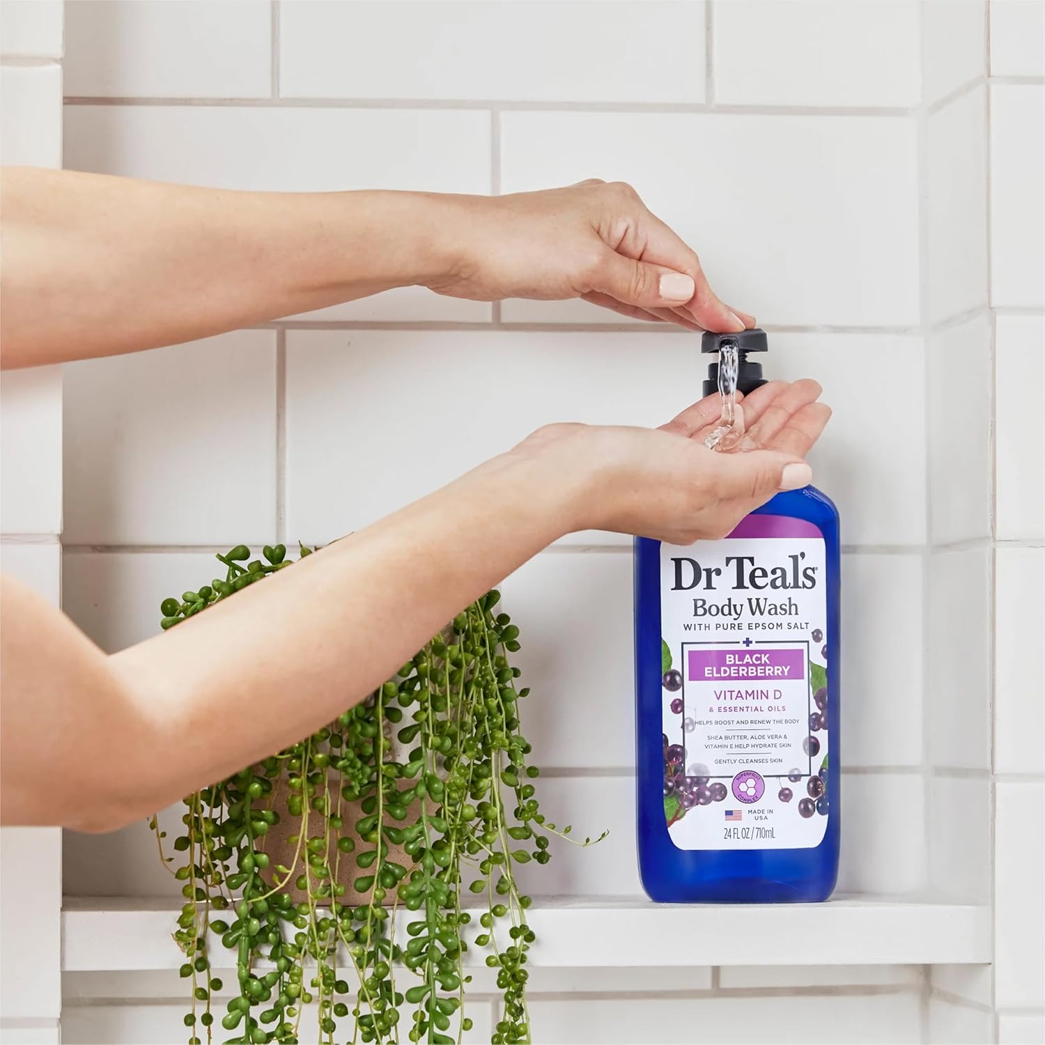 DR TEALS BODY WASH WITH EPSOM SALT BLACK ELDERBERRY 710 ML