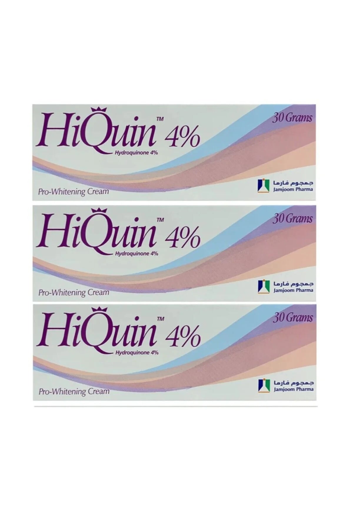 Pack of 3 Hiquin Pro Whitening Beauty Cream 4% 30grams