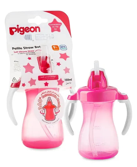 Pigeon Petite Straw Bottle 150 Ml Pink ( 26150 )