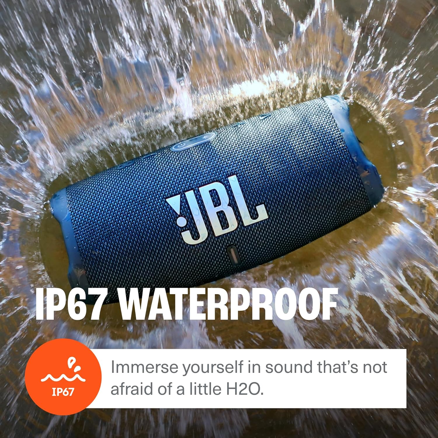 JBL Charge 5 Portable Waterproof Wireless Bluetooth Speaker Bundle with divvi! Protective Hardshell Case - Squad
