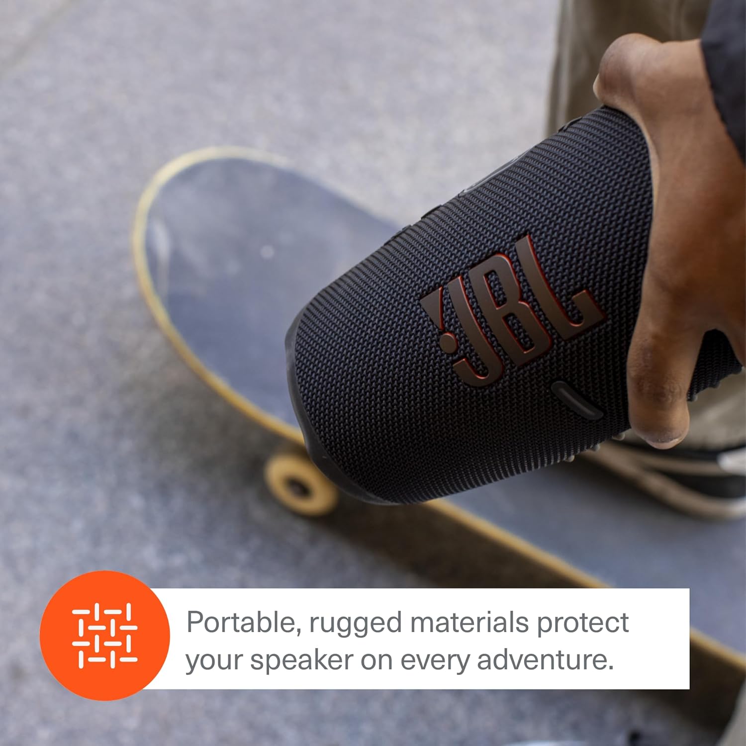 JBL Charge 5 Portable Waterproof Wireless Bluetooth Speaker Bundle with divvi! Protective Hardshell Case - Squad
