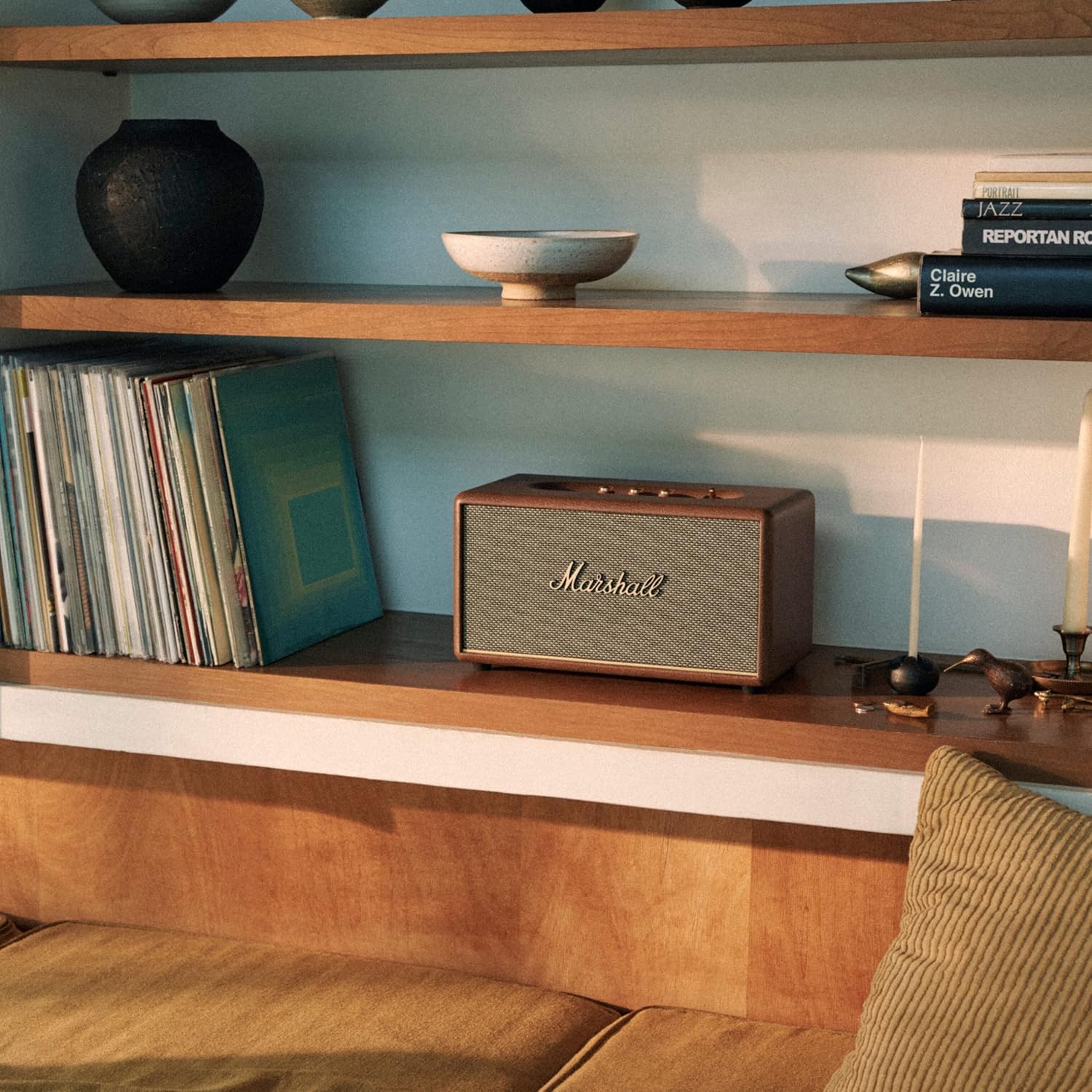 Marshall Stanmore III 50W Premium Home Wireless Speaker with Bluetooth 5.2 and Multiple Inputs - Enjoy Signature Marshall Sound (Brown)