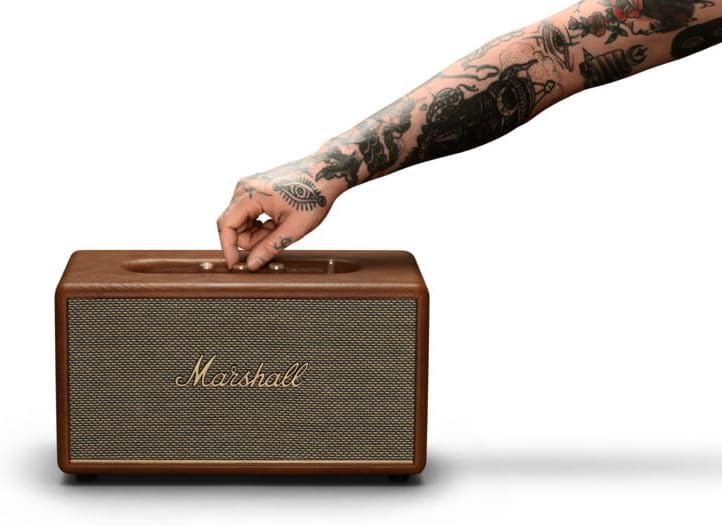 Marshall Stanmore III 50W Premium Home Wireless Speaker with Bluetooth 5.2 and Multiple Inputs - Enjoy Signature Marshall Sound (Brown)