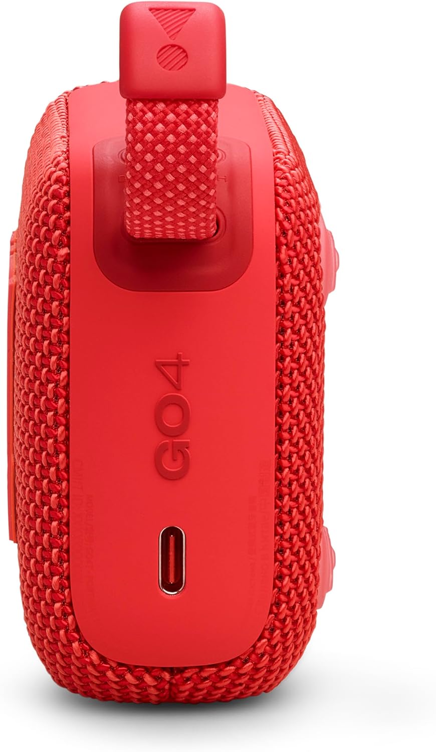 JBL GO4 Bluetooth Speaker, USB C Charging, IP67 Dustproof, Waterproof, App Compatible, Passive Radiator Included, Portable, Red, JBLGO4RED