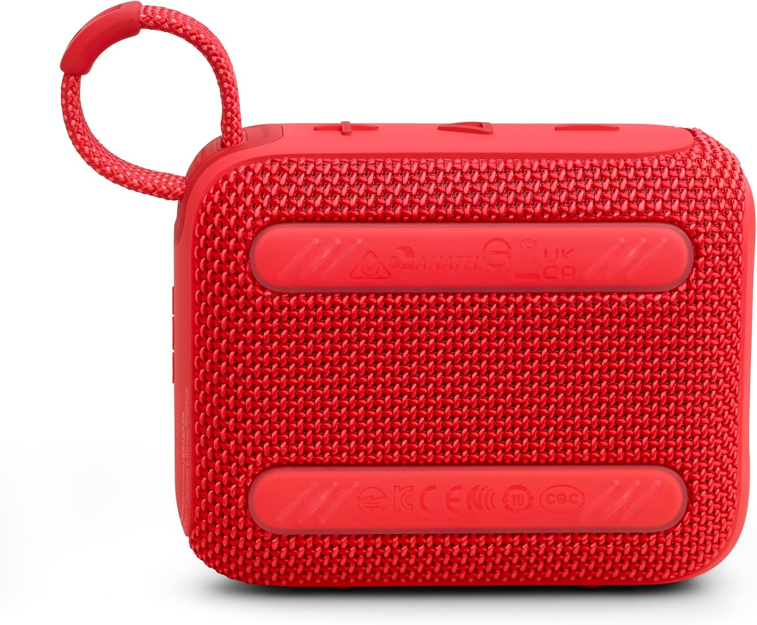 JBL GO4 Bluetooth Speaker, USB C Charging, IP67 Dustproof, Waterproof, App Compatible, Passive Radiator Included, Portable, Red, JBLGO4RED