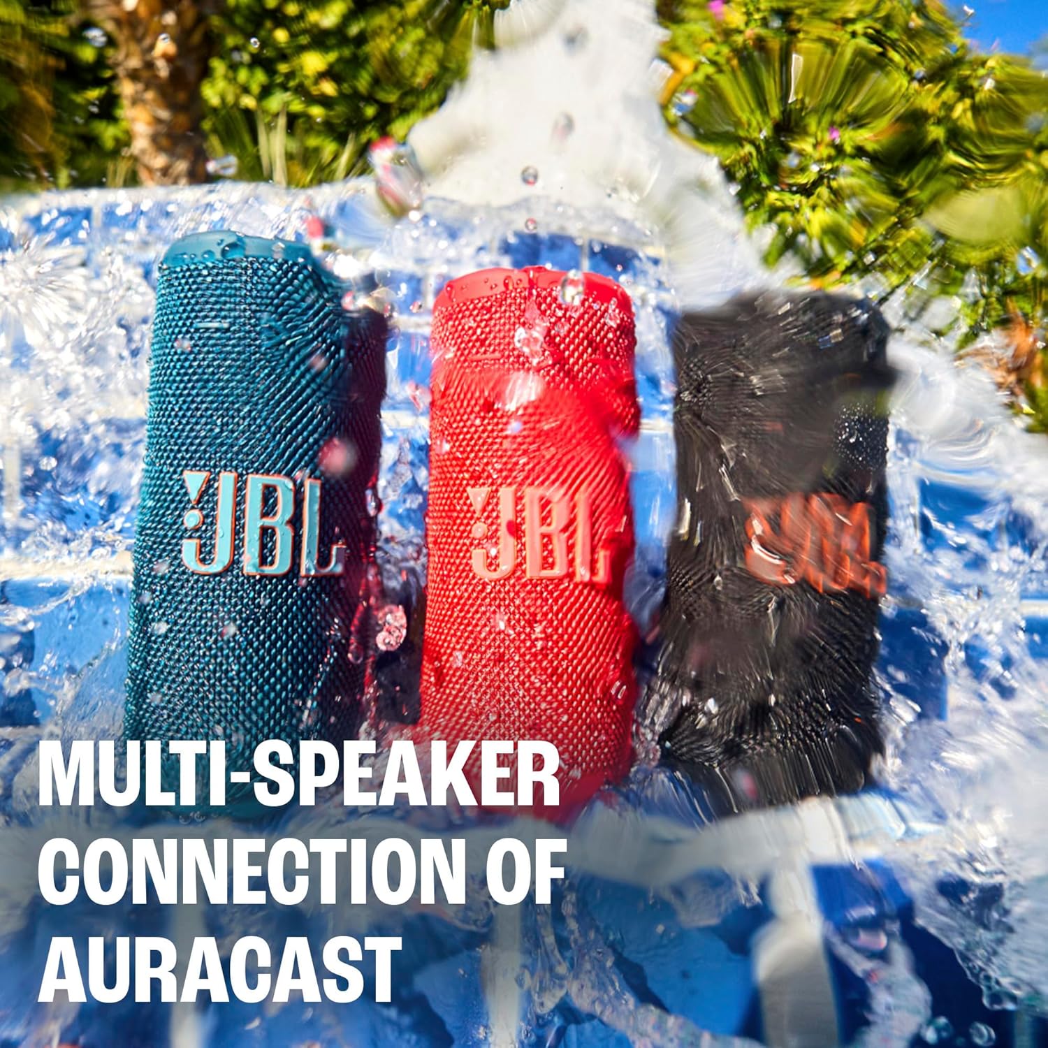 JBL Grip - Compact Bluetooth Speaker with Bold JBL Pro Sound and Ambient Light, up to 14 Hours of Playtime, Water, Dust and Drop-Proof (IP68), & Multi-Speaker Connection with Auracast™ (Red)