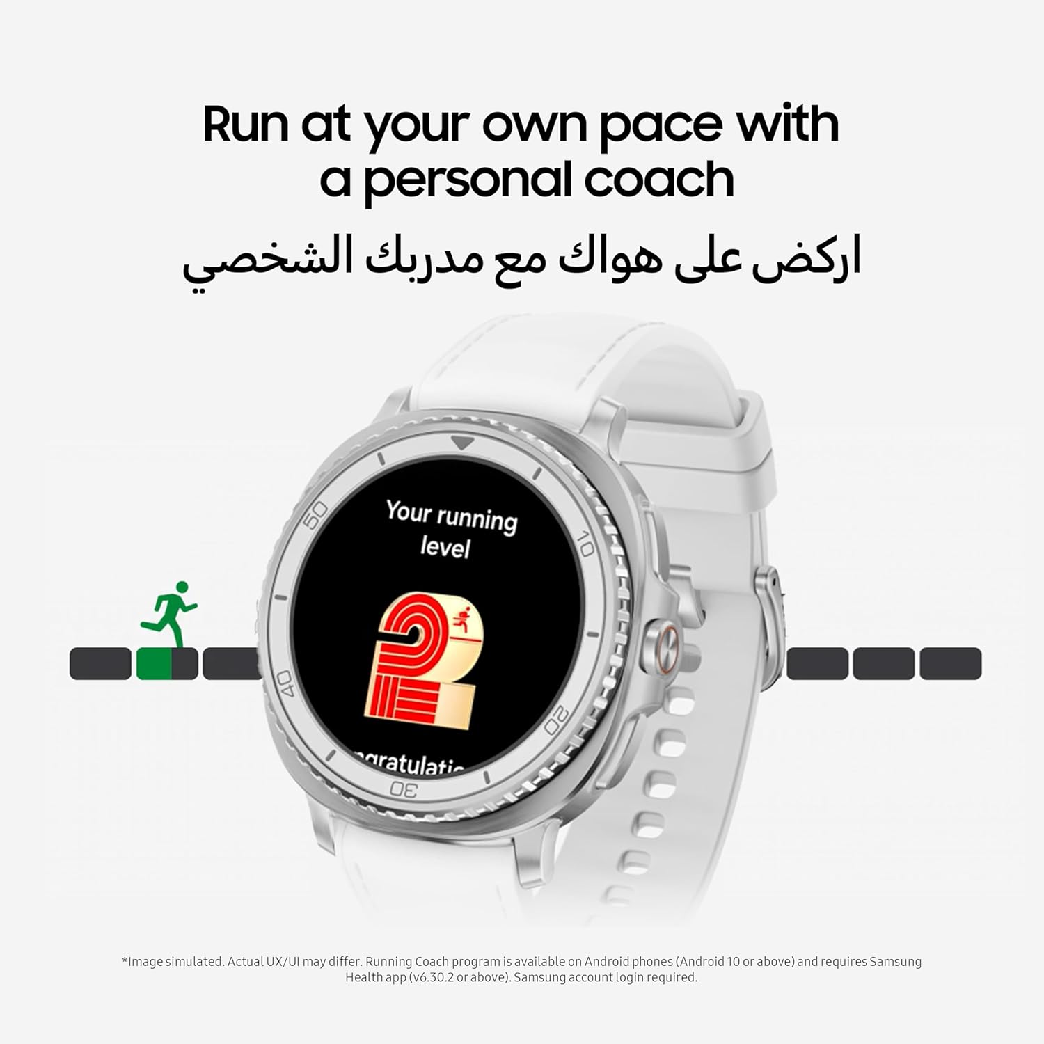 Samsung Galaxy Watch8 Classic White, LTE, 46mm Smartwatch, Cushion Design, Rotating Bezel, Quick Button, 3nm Processor, Sleep Coaching, Running Coach (UAE Version)
