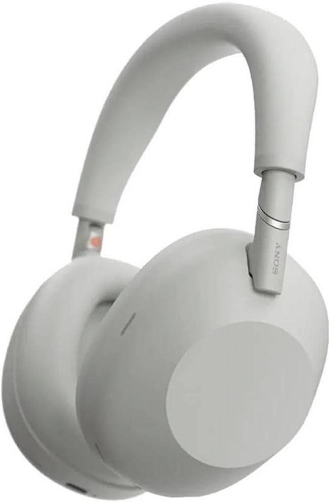 Sony WH-1000XM6 Wireless Bluetooth Headphones with Noise Reduction Black, Unique Hi-Res Sound, Comfortable, Foldable Design, Durable Case, 30 Hours Battery Life, iOS & Android – Platinum Silver