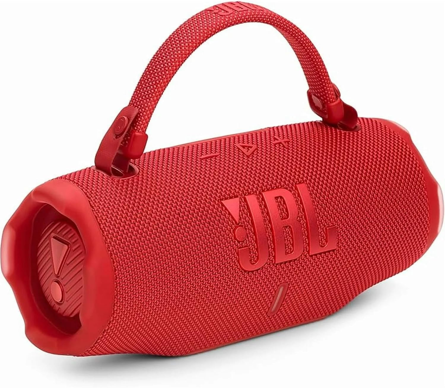 Charge 6 Portable Bluetooth Speaker | IP68 Waterproof, DustProof, and DropProof, Outdoor Wireless Audio | 28Hrs Playtime Megen Hardshell Protection Case (Red)