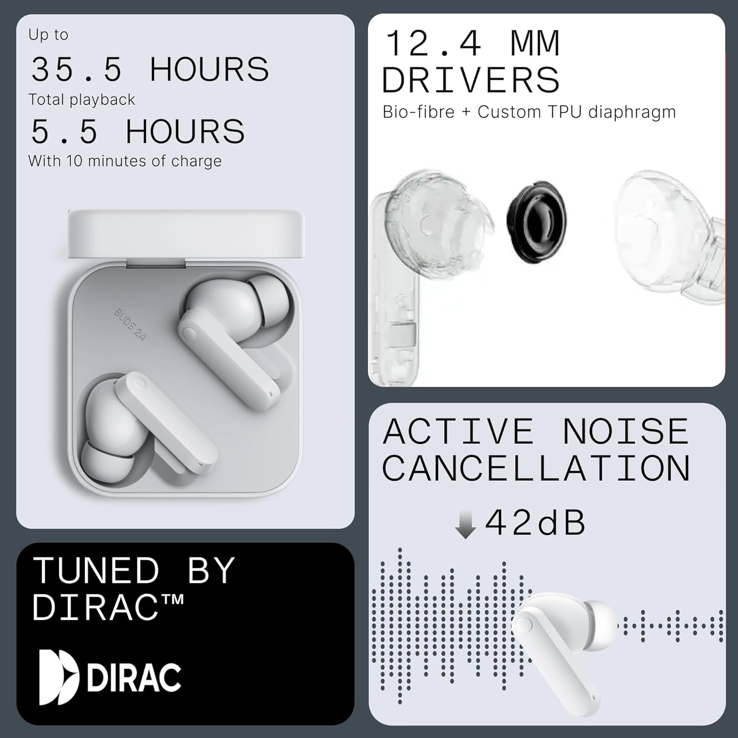 CMF BUDS 2A Light Grey,