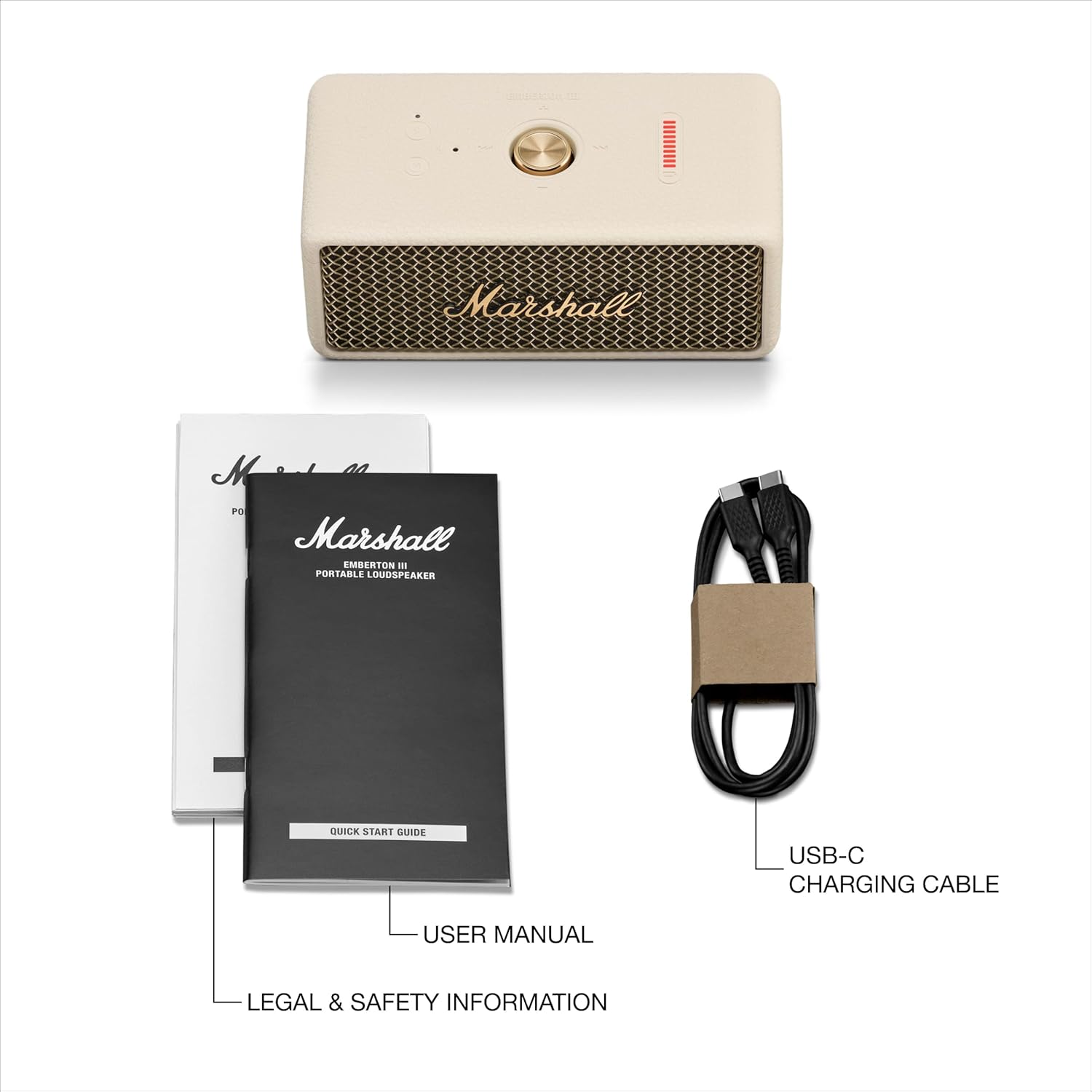 Marshall Emberton III Portable Bluetooth Speaker - Cream