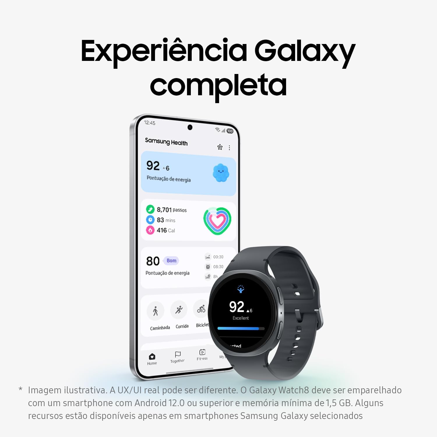 SAMSUNG Galaxy Watch 8 | 40mm | AI Smartwatch w/ 1.34" AMOLED, Wear OS 6, Wi-Fi, Bluetooth, Heart Rate, GPS Fitness Tracker | IP68, MIL-STD-810H | International Model L320 | w/Fast Charger, Silver