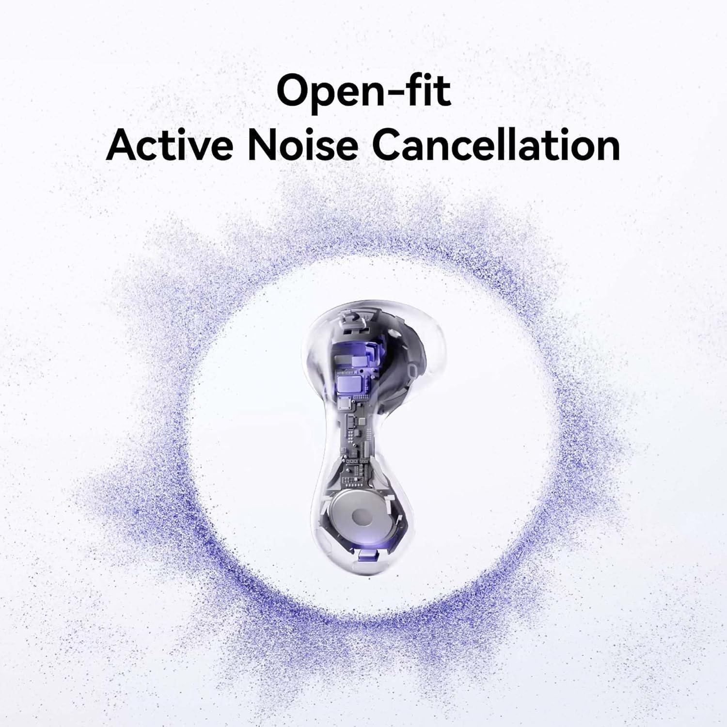 HUAWEI FreeBuds 6 Wireless Earbuds, Ear-fitting Wearing, Dual-driver True Sound, Stable & Clear Calls, Open-fit ANC, 36H Battery Life, IP54 Water-Resistant, iOS & Android, White